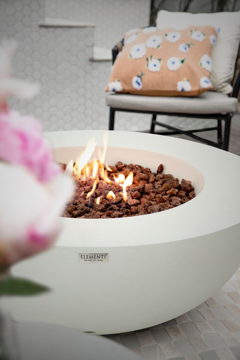 Horiace ohnisko LUNAR BOWL Cream White