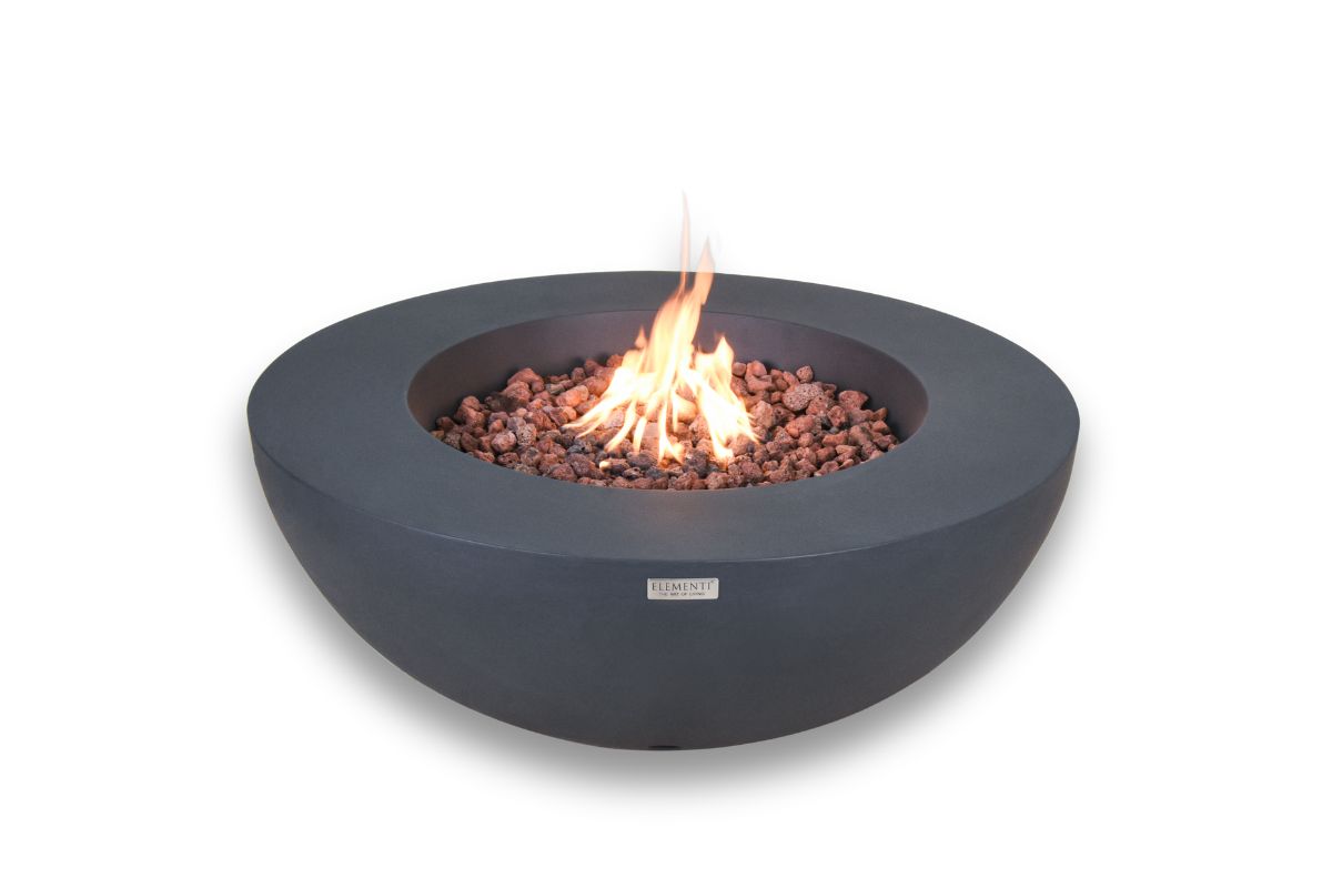Ohnisko LUNAR BOWL Dark Grey s horiacim ohňom